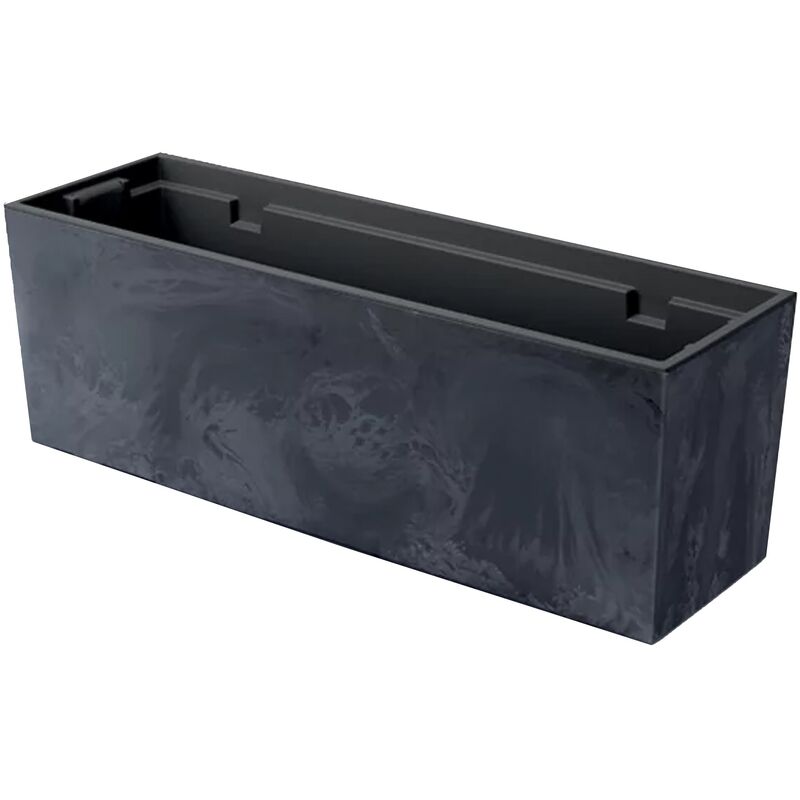 Urbi Case Beton Effect Pot, avec dépôt, dimensions (mm) 580x180x195, couleur anthracite - Noir