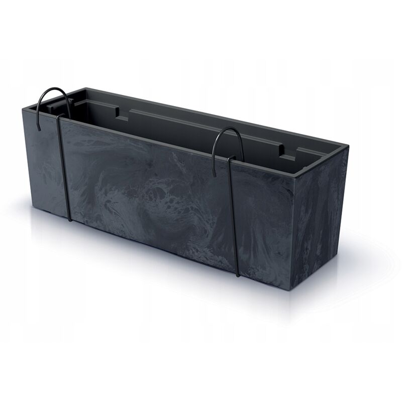 Urbi Case Beton Effet w Pot, Dimensions (mm) 580x180x195, couleur anthracite - Gris foncé