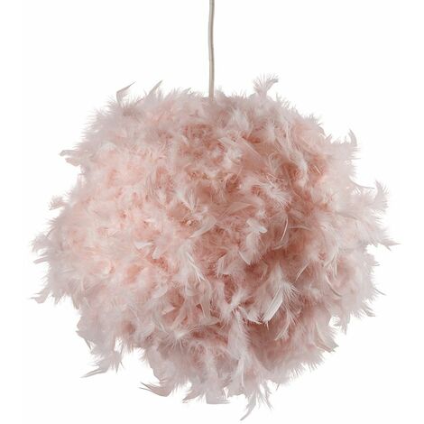 Uriel Real Feather Ball Shade - White