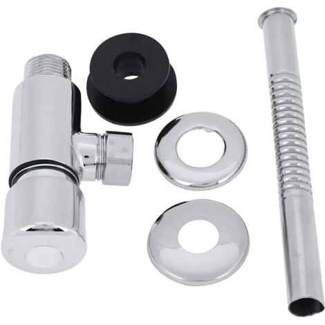 SJQKA Urinal Flush Valve, Chrome Wall Mounted Push Button, Manual Delay Cabinet, Automatic Closing, Suitable for Bathroom Toilet