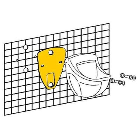 Urinal-Schallschutzset bis 630 mm, best. aus Schalldämmprofil 5 mm stark (geklappte Ausführung)