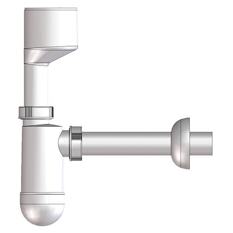Urinal-Siphon DN40 mit Exzenteranschluss und Rosette