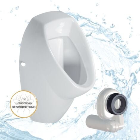 HGMBAD Urinal Zulauf von hinten inkl. Beschichtung und Siphon Komplettset