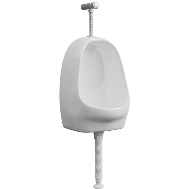 

Urinario de pared con válvula de descarga cerámica blanco - Blanco - Vidaxl