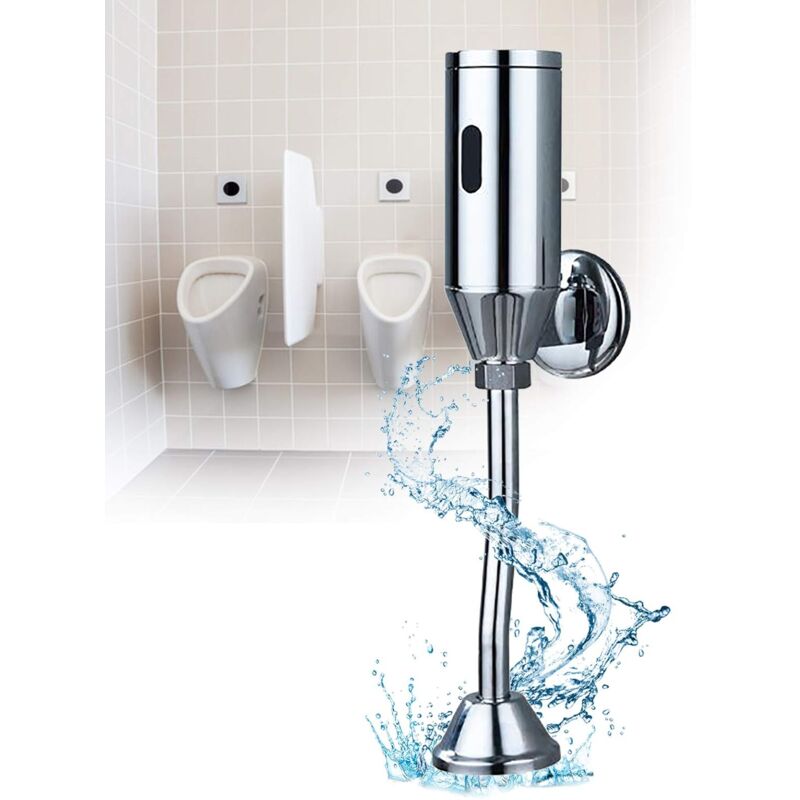 Gojoy - Urinoir automatique avec capteur de rinçage pour montage mural - Valve de chasse intelligente sans contact pour salle de bain, eau, voiture,