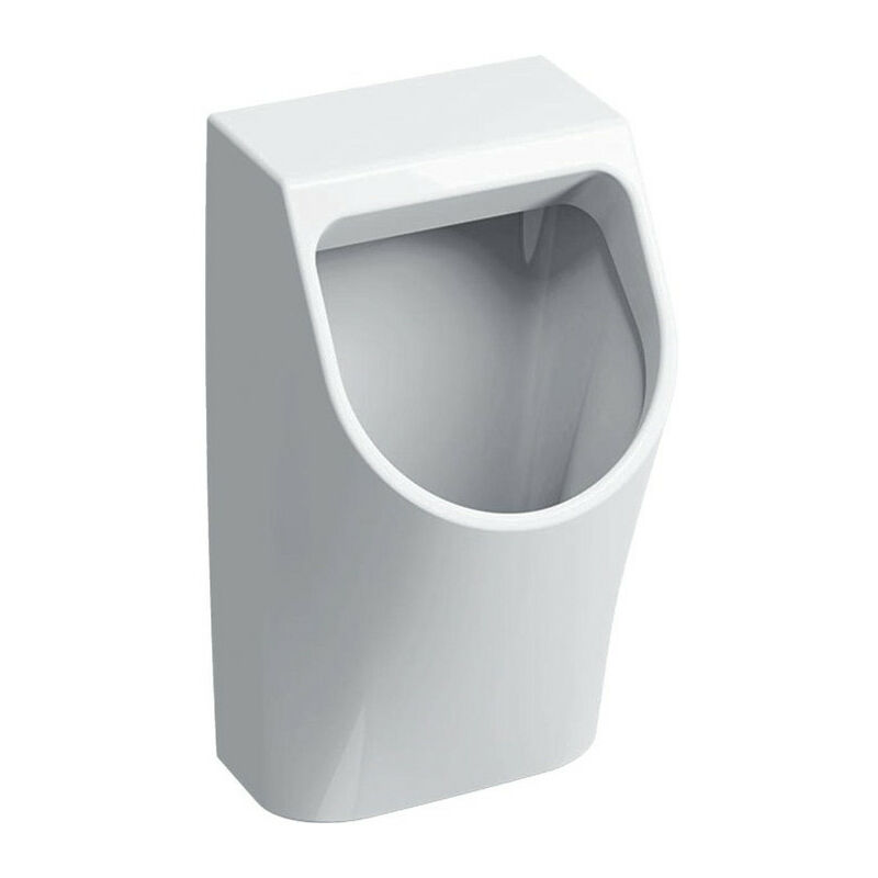 Urinoir Geberit Renova Plan, alimentation encastrée, sortie encastrée: T:30cm, Sortie:Encastrée, Arrivée d'eau:Encastrée , Blanc