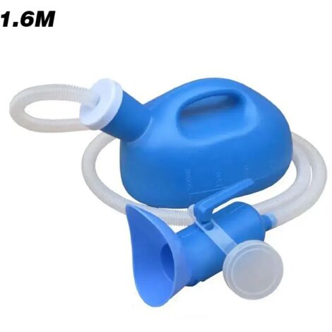 Urinoir portable (1,6 m) 2000 ml avec tuyau d'extension pour hommes et femmes, avec tube long, idéal pour le camping et les voyages.
