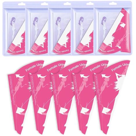 Urinoir pour Femmes, 50 Pièces de Pisse Debout Femme Jetable, Papier Pipi Debout Femme, Portable Urinoir pour Pliable, pour Femmes Enceintes, Patients et Activités de Plein Air