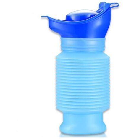 Urinoir rétractable, urinoir portable unisexe de 750 ml, urinoir d'urgence réutilisable, adapté au camping, aux voyages en voiture, aux embouteillages et aux files d'attente.