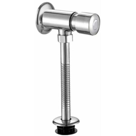 Urinoir Robinet de Chasse Urinoir Urinoir Robinet de Chasse Chrome Mur Monté Type de Bouton Placard Exposé Retard Manuel Arrêt Automatique pour Salle De Bains WC