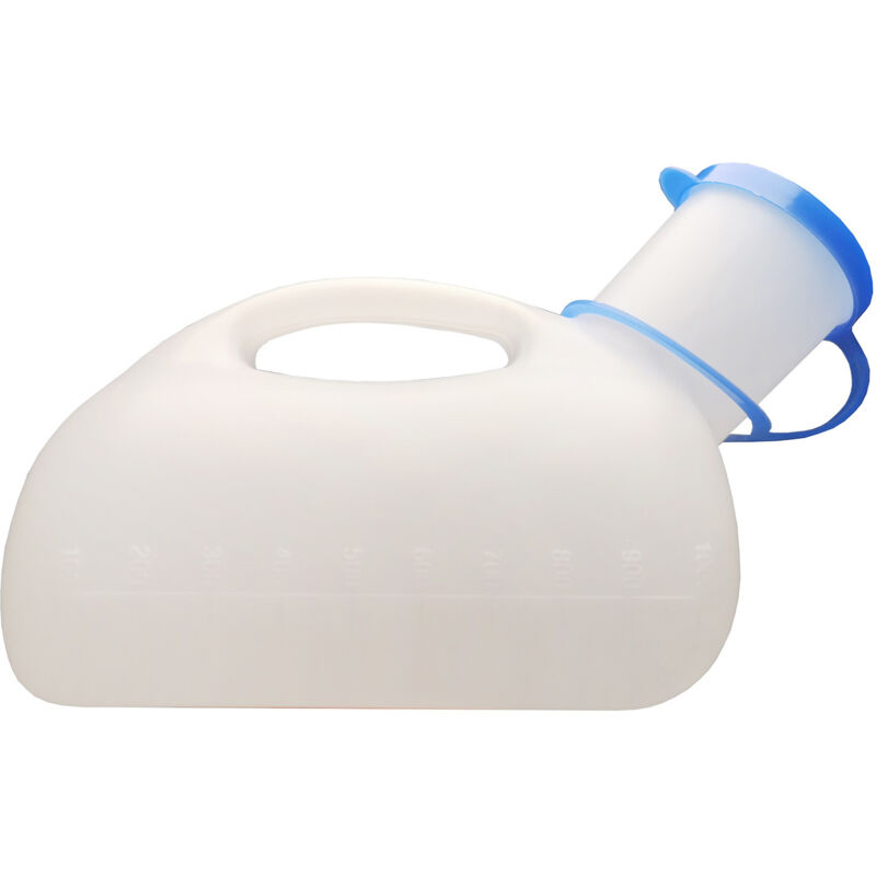 Urinoir Unisexe pour Voiture, Urinoir Toliet pour Hommes et Femmes, Bouteilles Pee Bedpans, Avec Couvercle et Entonnoir, Boîte en Plastique pour