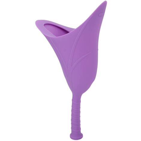 Urinoire Silicone Portable pour Femmes - Entonnoir Pliable Urgence Voyage (Violet)