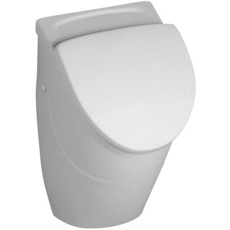 Urinoirs, 290 x 495 x 245 mm, alimentation encastrée, En porcelaine sanitaire Blanc - Couvercle