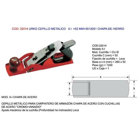 urko finstock cepillo metalico  5-i   52 mm 3512051 chapa hierro