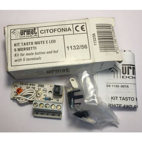 Urmet 1132/56 Kit con pulsante mute e LED a 5 morsetti