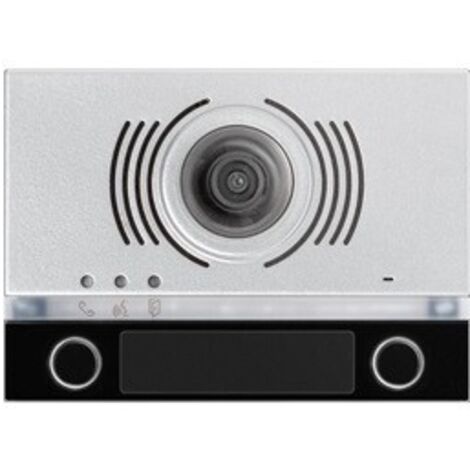 URMET 1168/142 - Frontalino Alpha per modulo audio/video con 2 tasti Nero