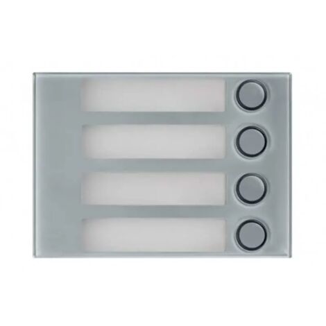 URMET 1168/14G - Frontalino Alpha 4 Pulsanti - Grigio
