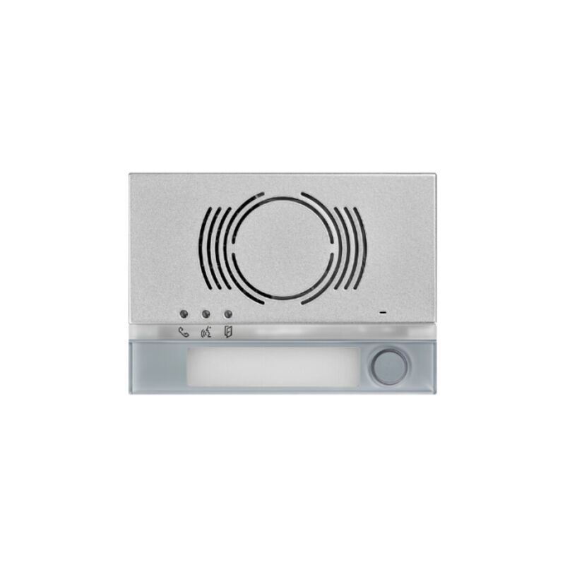 Alpha plastron pour platine de rue audio à 1 bouton gris - 1168/131g - Urmet