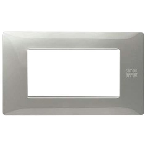 Urmet Simon Nea Flexa plaque 4 modules couleur aluminium 11804.AL