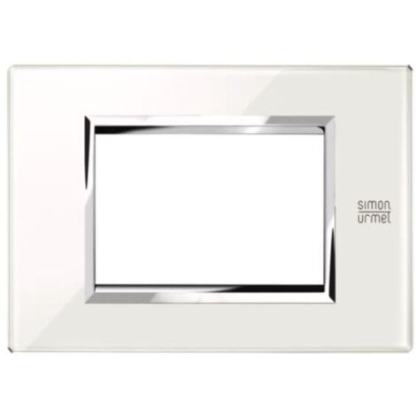 Urmet Simon Nea placa 3 módulos color blanco nieve 13003.BN