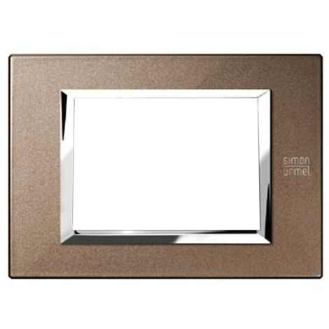 Urmet Simon Nea placca 3 moduli bronzo lucido 13903.BL
