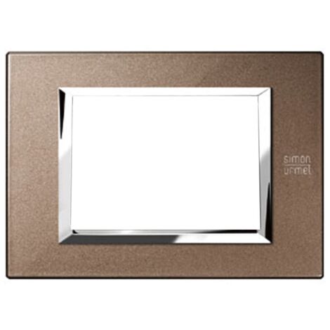 Urmet Simon Nea plaque 3 modules bronze brillant 13903.BL
