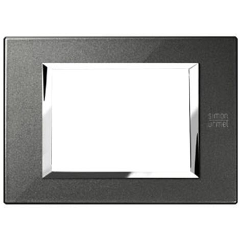 Urmet Simon Nea plaque 3 modules noir graphite 13903.NG