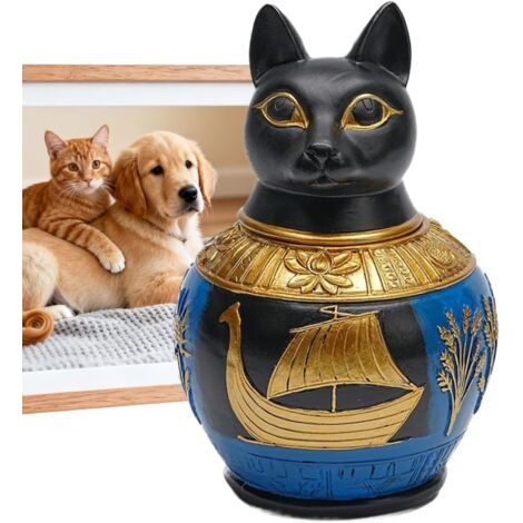 Urne pour animaux de compagnie, récipient égyptien, boîte à