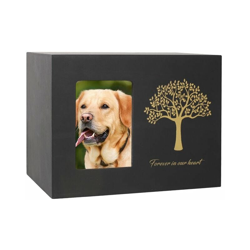 Urne pour Chien Urne Funeraire Chien Bois Noir Urne Chien pour Cendres