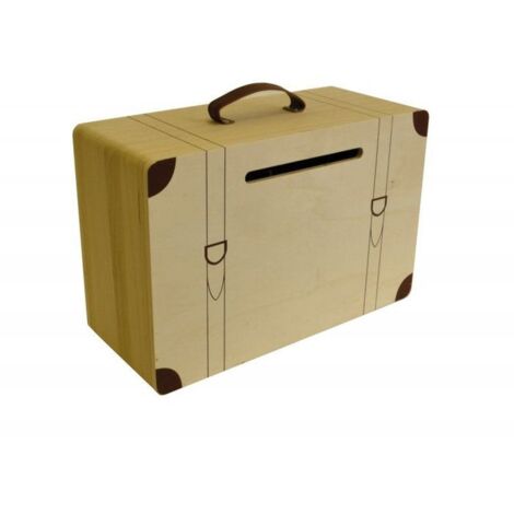 Urne Valise en bois - ARTEMIO - 35 cm - Décorative - Mixte - Personnalisable