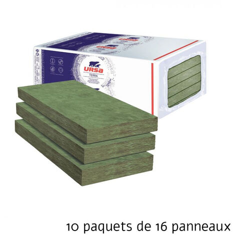 Ursa – Pack de 10 paquets de 16 panneaux laine de verre acoustique – Surface 115.2 m² – Épaisseur 45 mm – Coefficient R 1.1