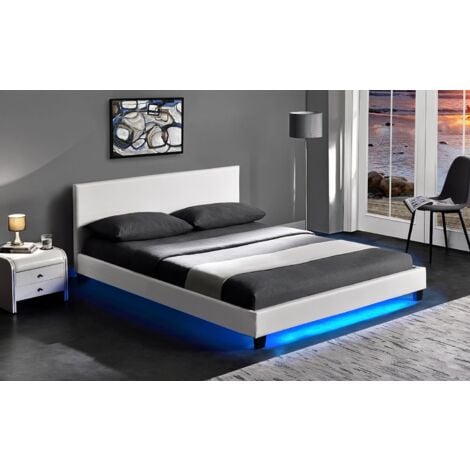 URSA PU Leather Bed Frame with LED on Footend