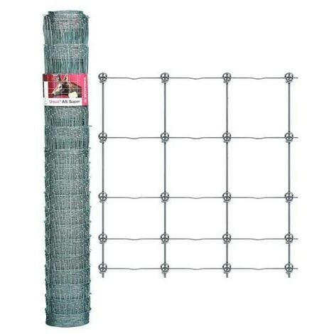 Fil de ferme grillage ursus fil de mouton fil d'ursus 120/16/15, 50 mètres  par rouleau, fil noué inoxydable - fil supérieur de 2,4 mm et fil de  canette - fil intermédiaire de