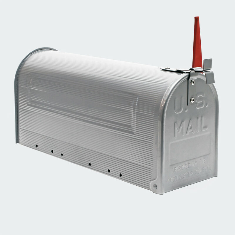 US Mailbox American design, silver-colored mailbox, standing mailbox - Mercatoxl