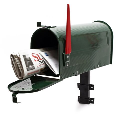 Us mailbox boite aux lettres design américain vert montage au mur poste