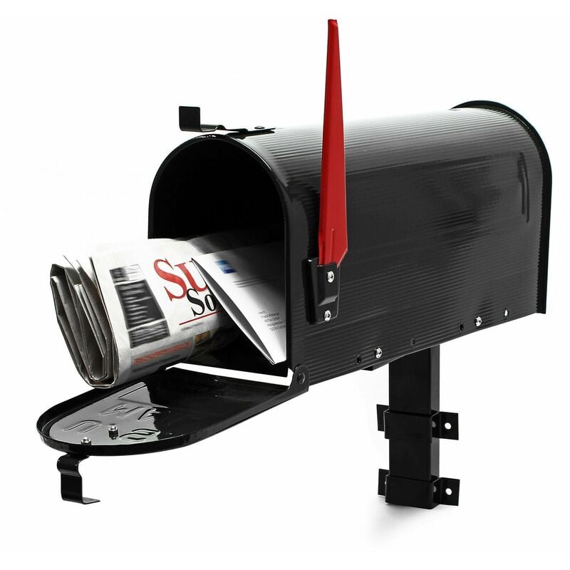 Us mailbox boite aux lettres design américain noir montage au mur poste