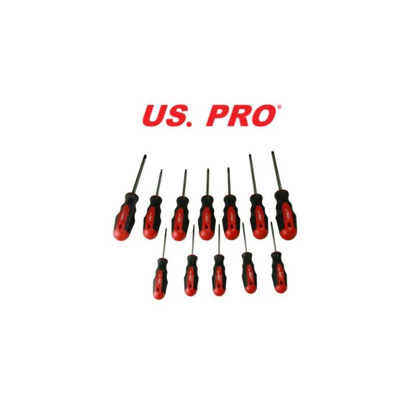 Tools 12pc Torx Screwdriver Set T6 - T45 With Magnetic Tips 1529 - Us Pro