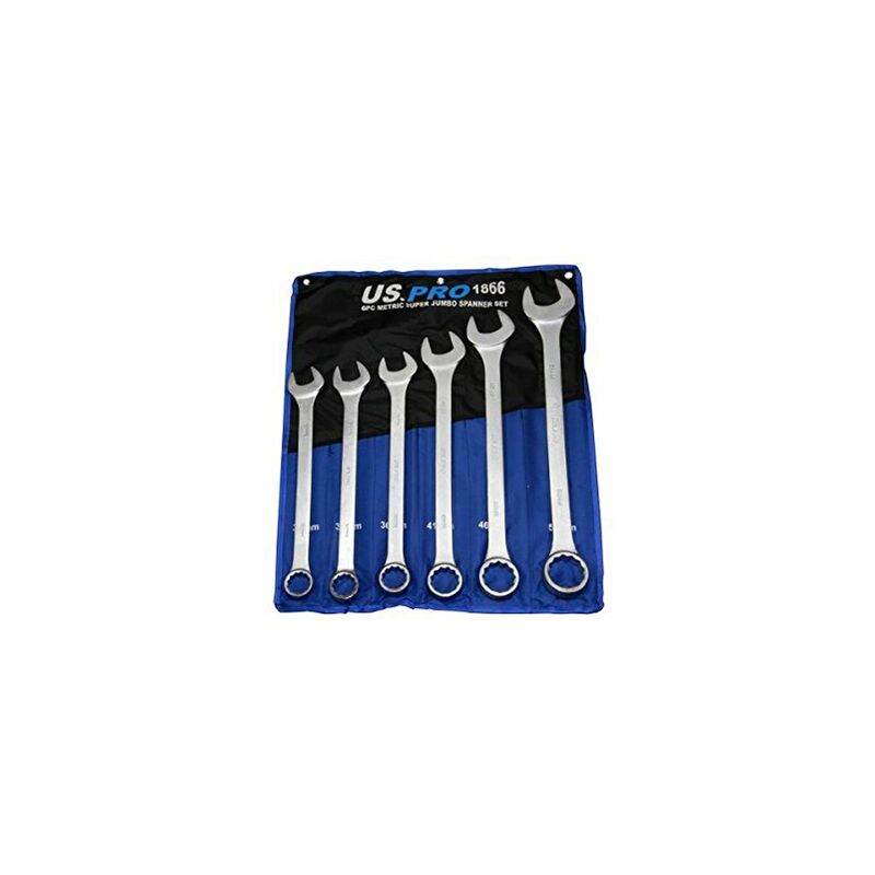 Us Pro - 1866 - Set di 6 chiavi combinate, 33-50
