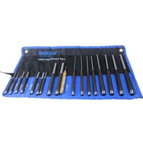 US Pro 18pc Pin Nail Punch Set with Automotive Centre Punch 2095
