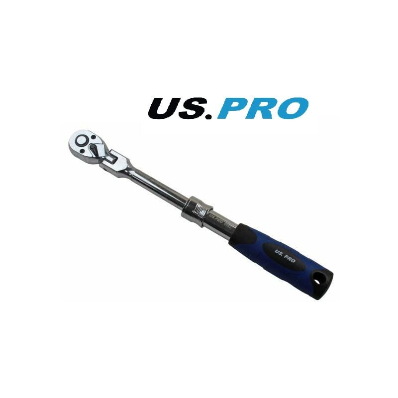 3/8 ratchet telescopic flexi head reversible quick release wrench 5162 - Us Pro