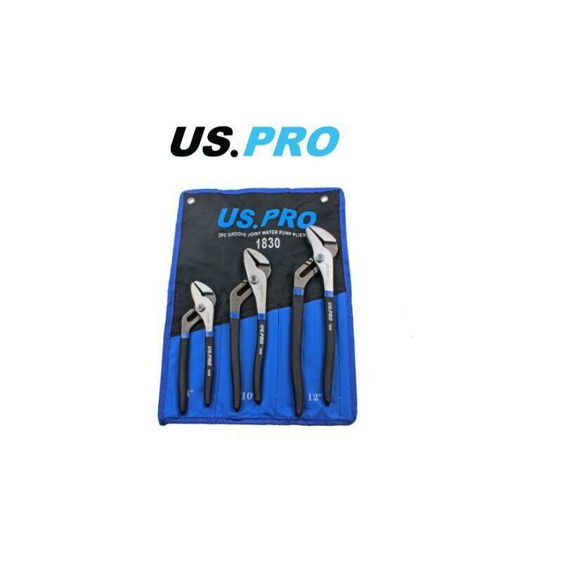 Waterpump plier 3PC 8 10 12 pipe wrench stillson plumbers pliers 1830 - Us Pro