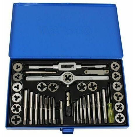 US PRO 40PC TAP AND DIE SET AF SAE IMPERIAL WRENCH CUTS BOLTS ENGINEERS KIT 2626