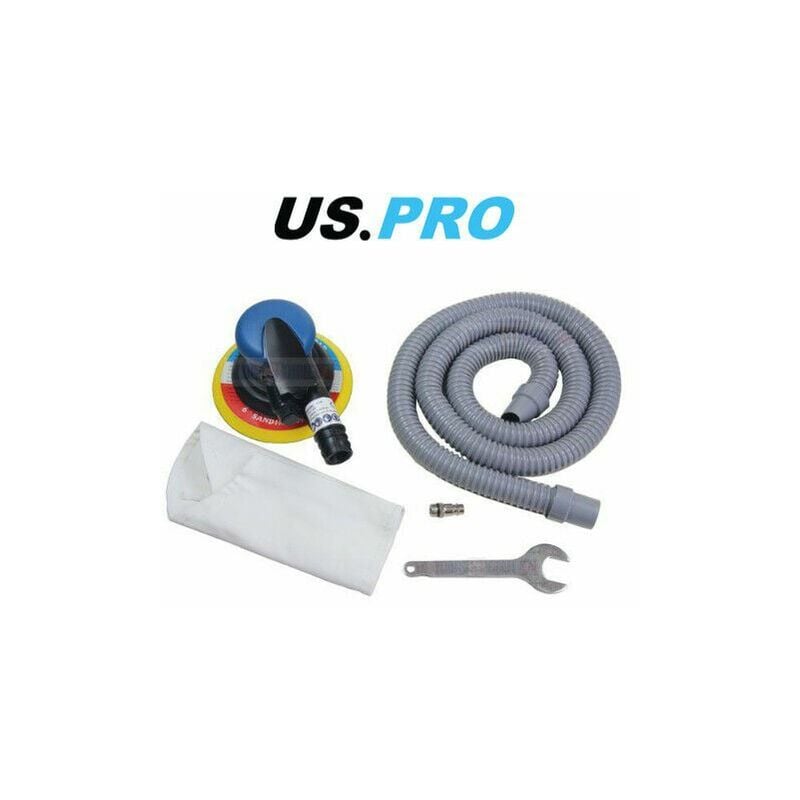 Us Pro - Tools 6 150mm Air Dust Free da Orbital Palm Sander With Dust Extractor 8323