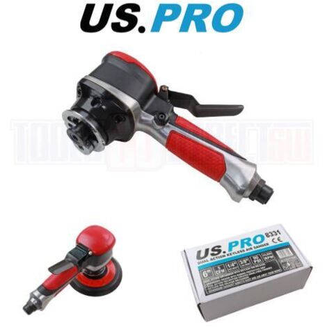 US PRO 6"" AIR SANDER 150MM AIR ORBITAL SANDER KEYLESS POLISHER DUAL ACTION 8331