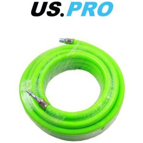 US PRO 8MM x 10M 32ft Air Line Rubber Hose Air Hose Compressor 1/4 BSP 8174