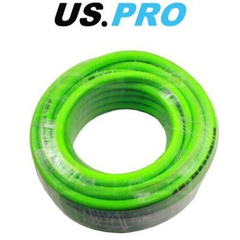 US PRO 8MM x 15M 50ft Air Line Rubber Hose Air Hose Compressor 1/4 BSP 8175