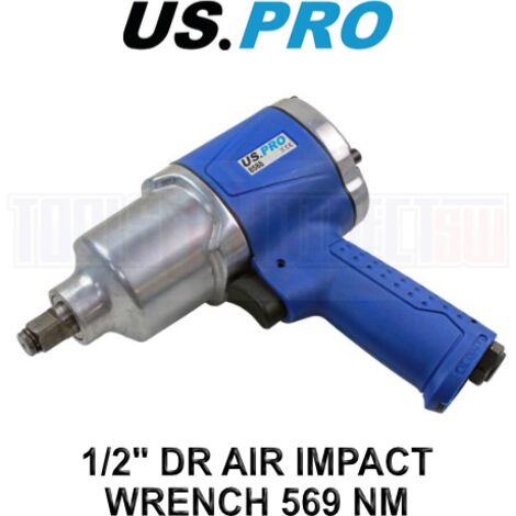 US PRO AIR IMPACT WRENCH 1/2"" DRIVE 569NM HEAVY DUTY RATCHET COMPRESSOR 8588
