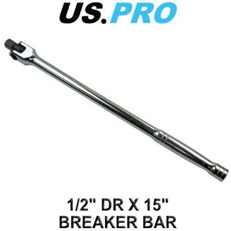 US PRO BREAKER BAR KNUCKLE 15"" 1/2"" FLEXI HEAD WRENCH RATCHET 380MM 1578