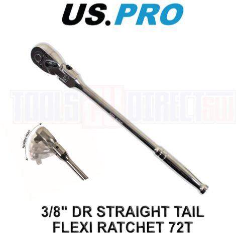 US PRO FLEXI HEAD RATCHET 3/8"" FLEXIBLE WOBBLE REVERSIBLE QUICK RELEASE 4122