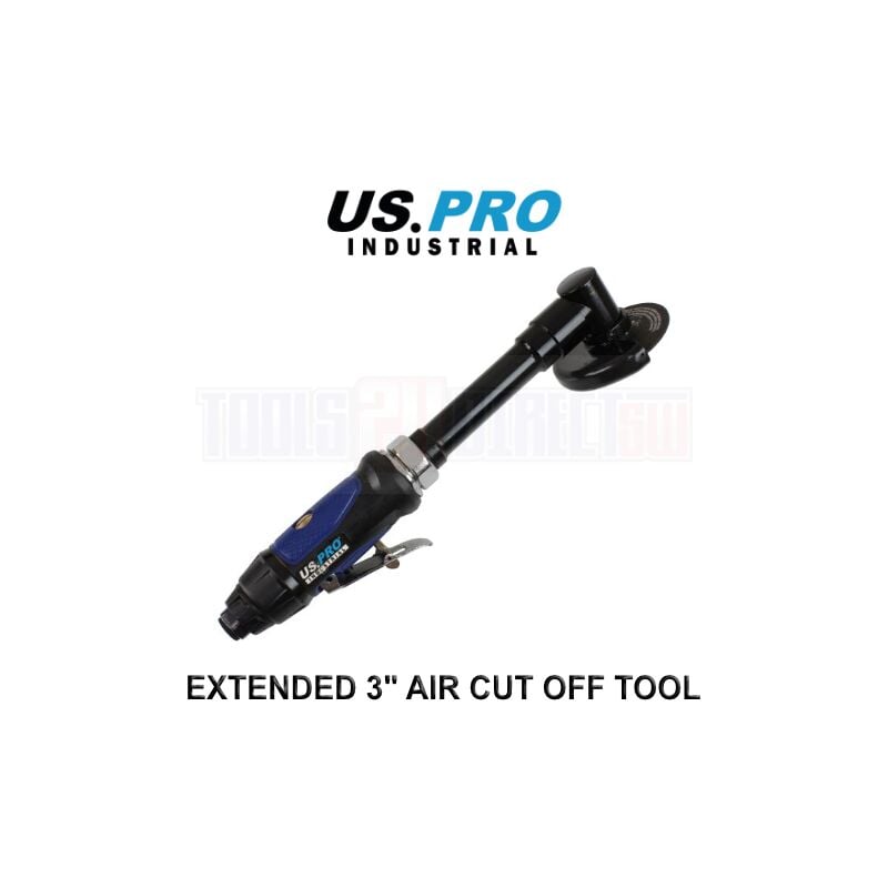 Us Pro Industrial - Extended Air Cut Off Tool Long Reach Shaft 3 Disc 8604